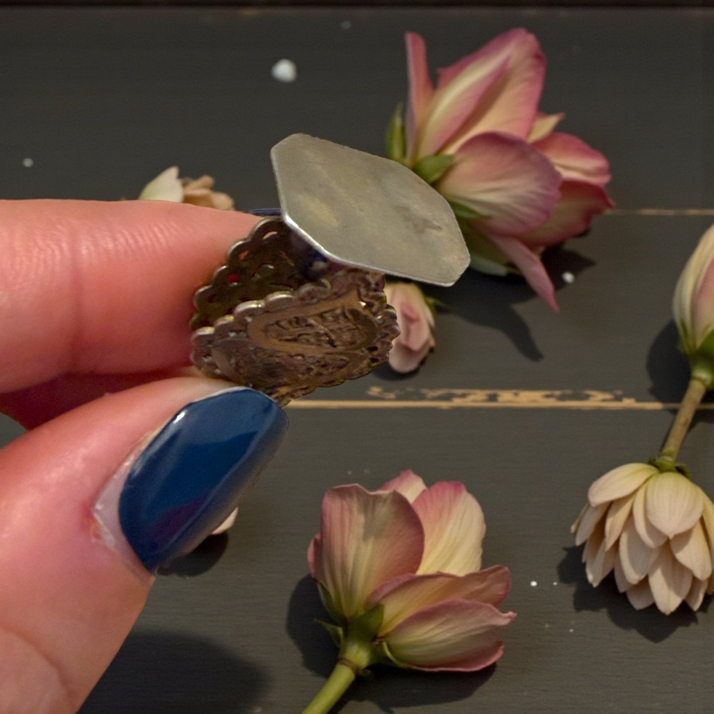 Sigillo antico in argento da incidere per ceralacca, fine ‘800 - primo ‘900