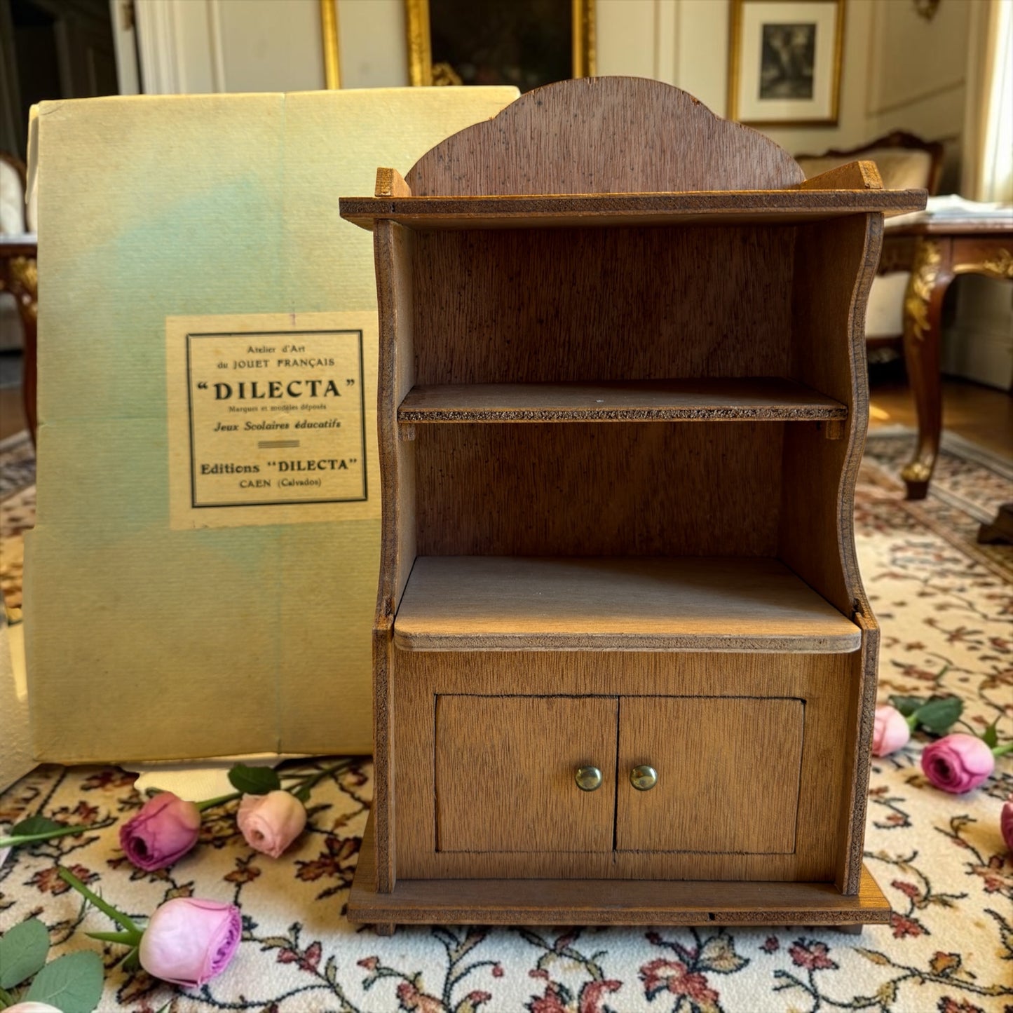 Buffet credenza casa delle bambole smontabile, legno, Dilecta prima metà ‘900