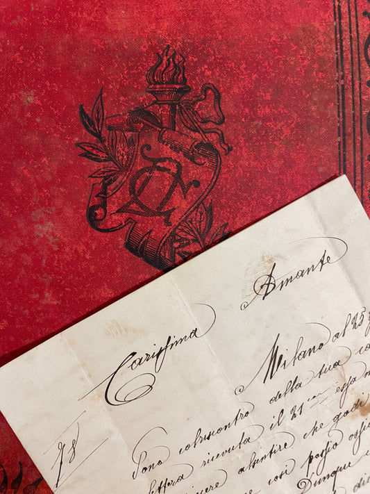 Libro 1899 Le Coeur Dévoué con lettera d’amore nascosta 1898