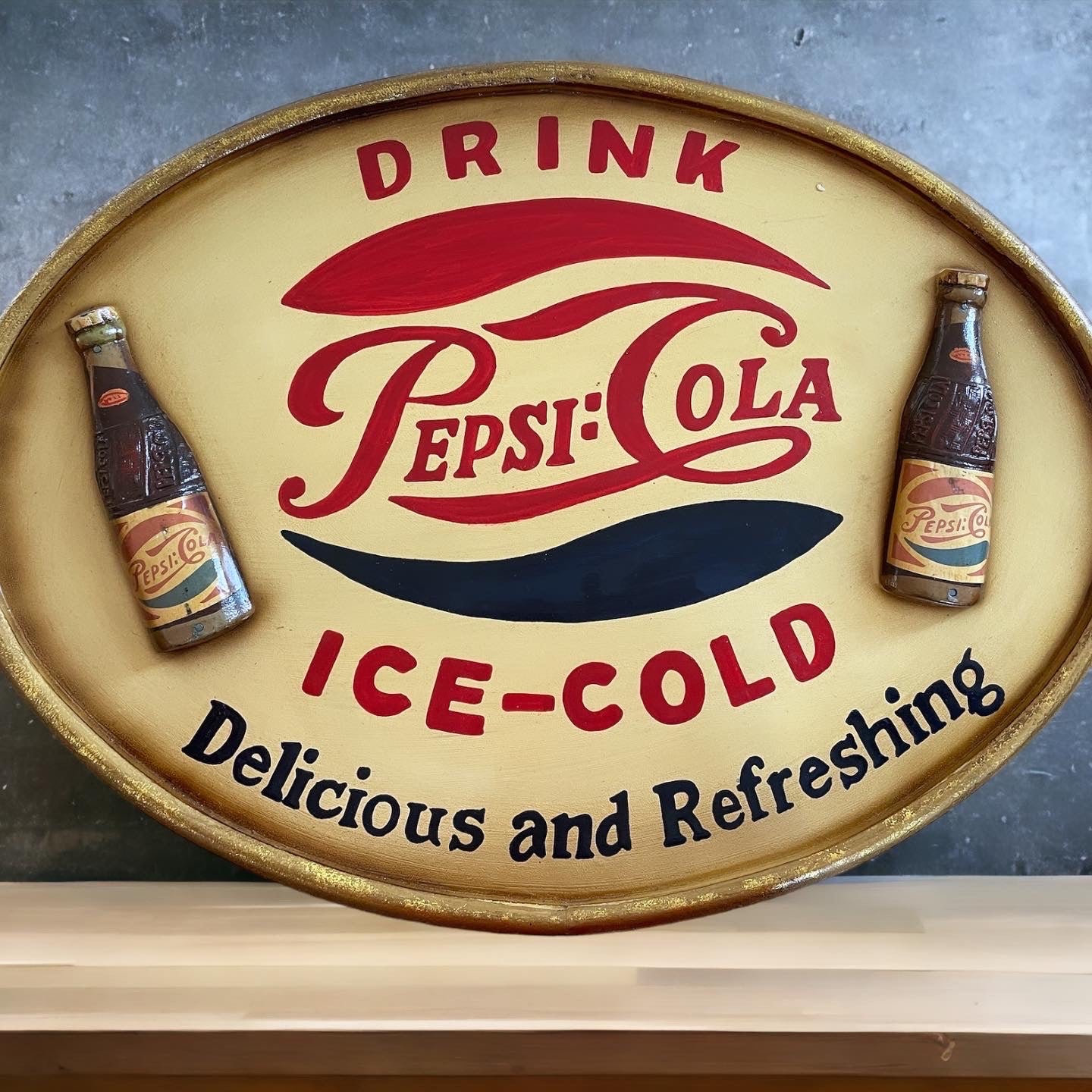 Pepsi cola oval sign