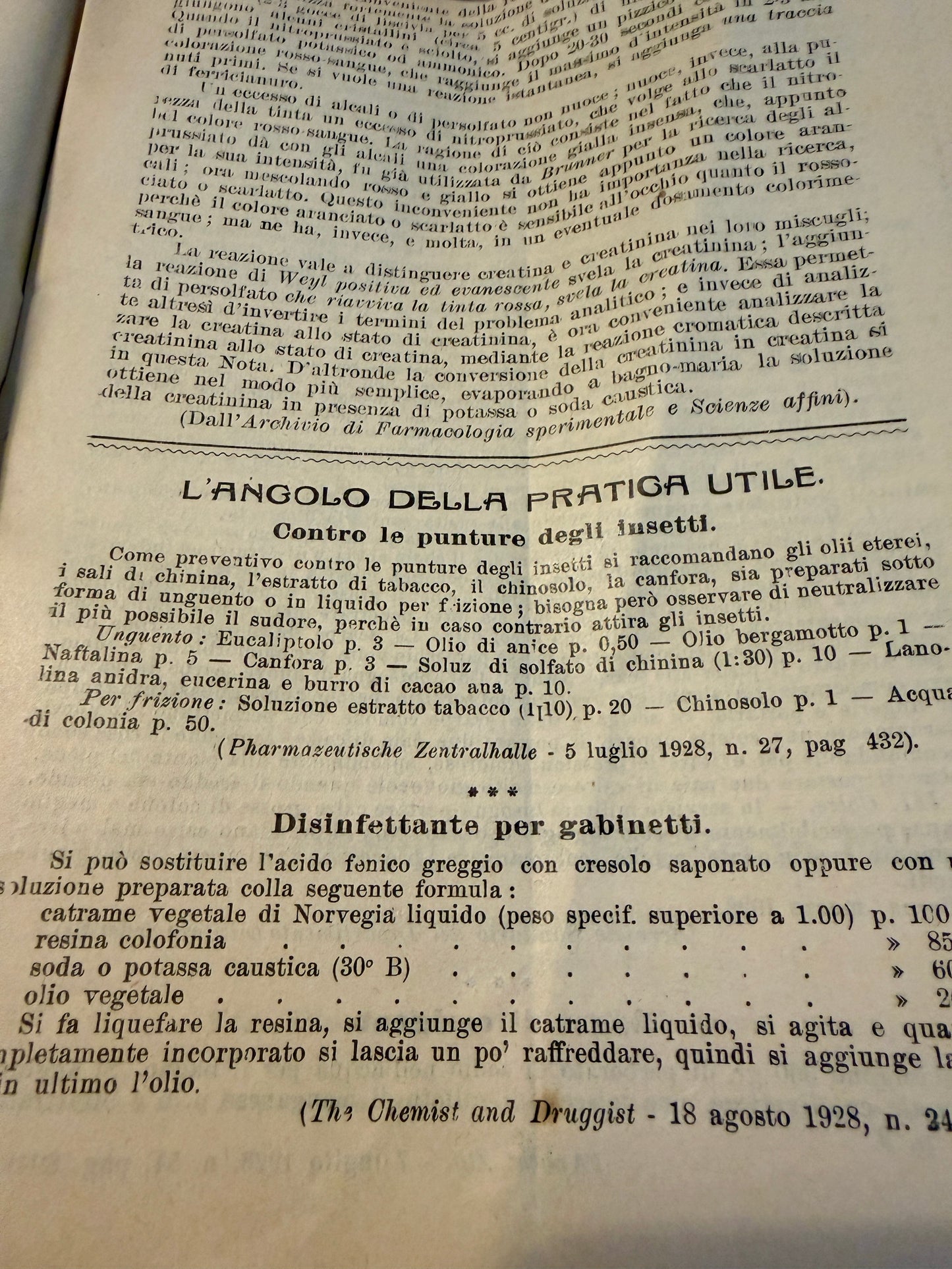 Coppia riviste Bollettino Farmaceutico 1928