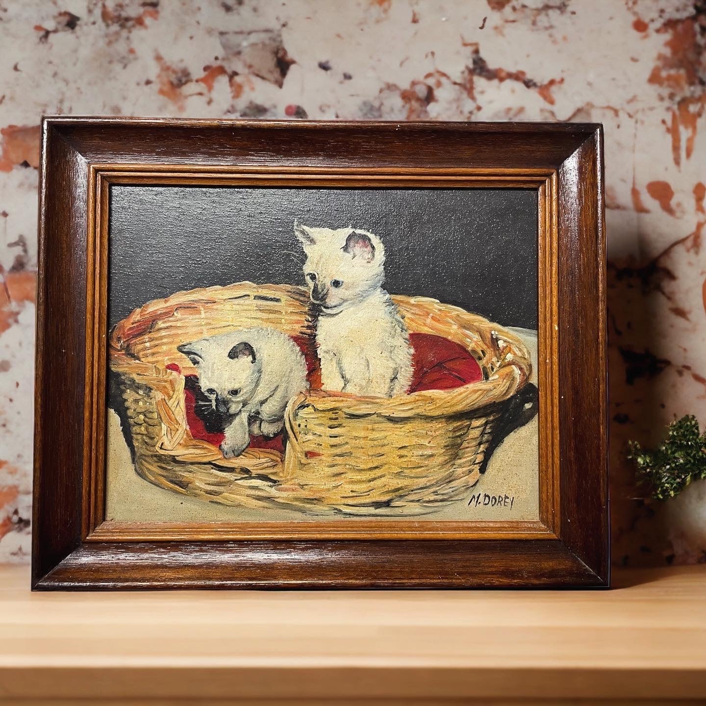 Vintage cats painting