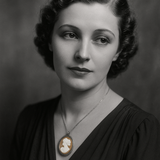 Spilla / pendente antico anni ‘30 cameo su conchiglia