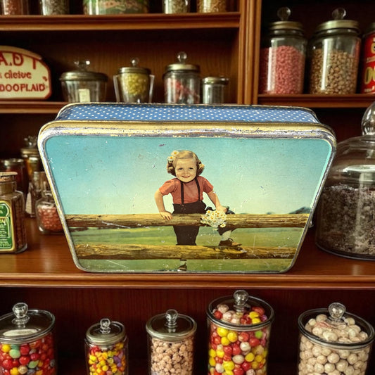 Antica scatola latta caramelle Preti primi anni ‘50