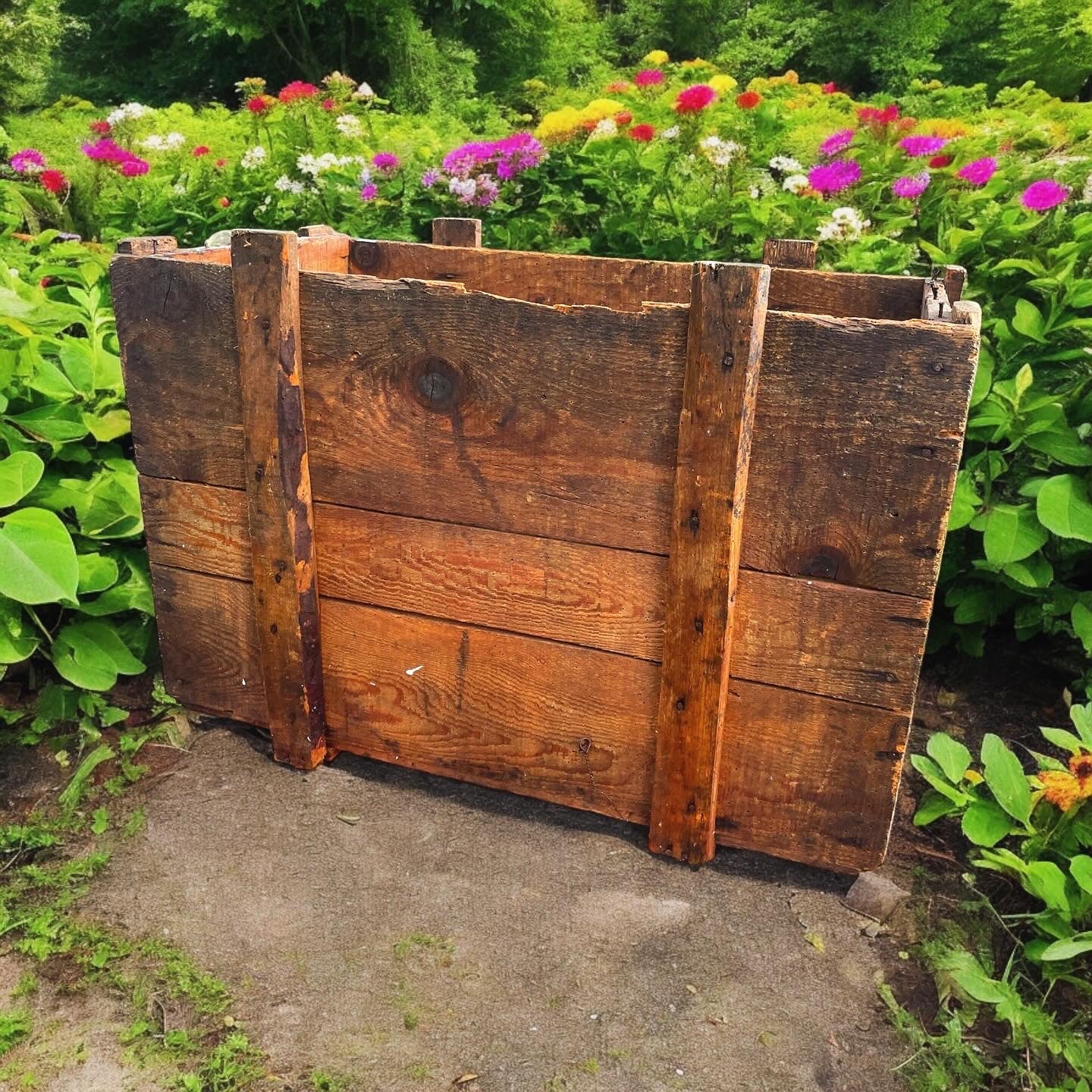 Large antique Grenoble warehouse chest