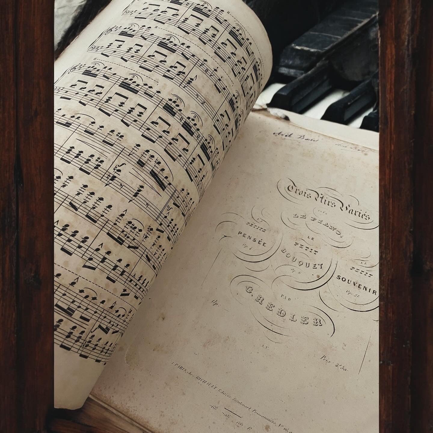 Piano sheet music book late 19th century