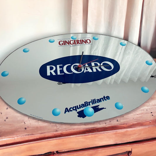 Recoaro advertising mirror clock