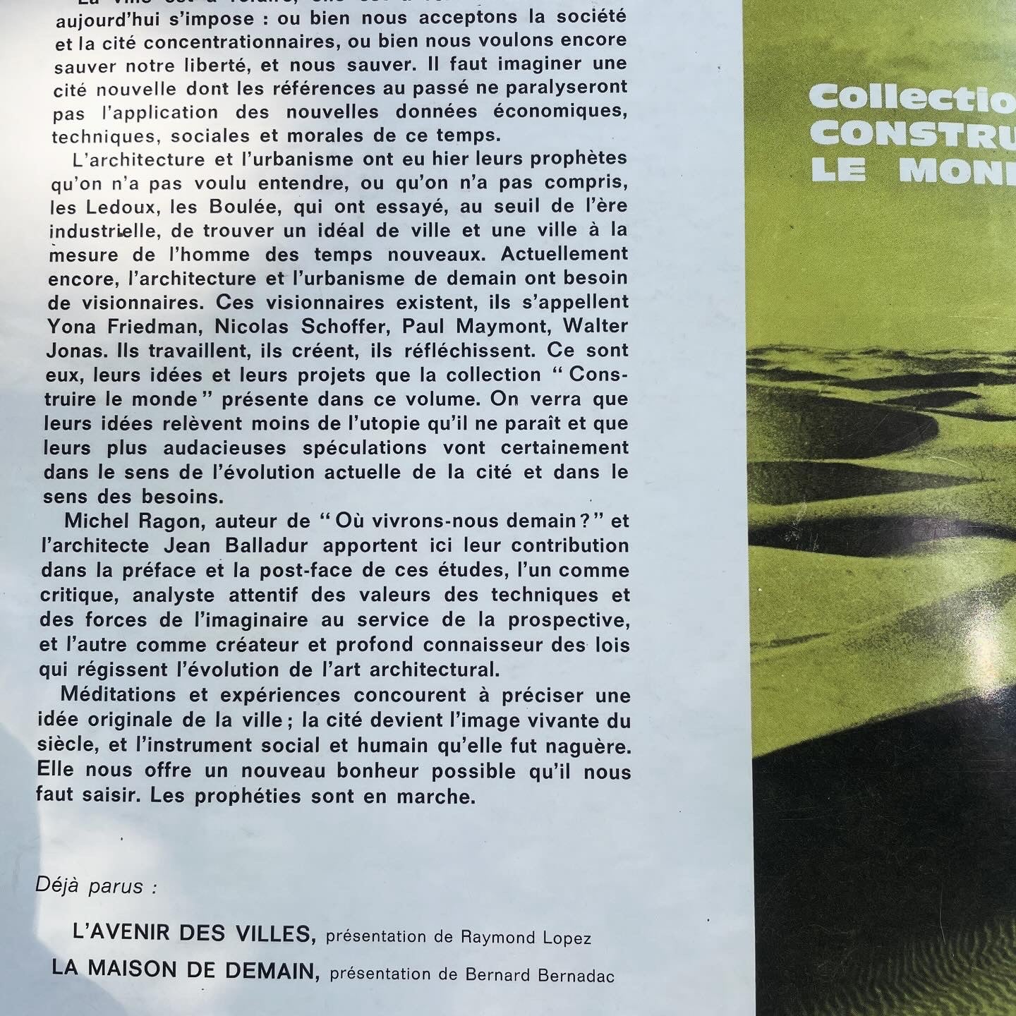 Les visionnaires de l’architecture libro 1965