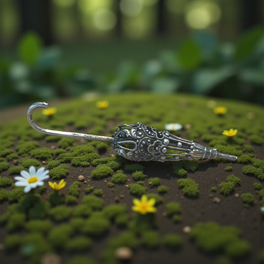 Spilla liberty in argento a guisa di ombrellino, primo ‘900