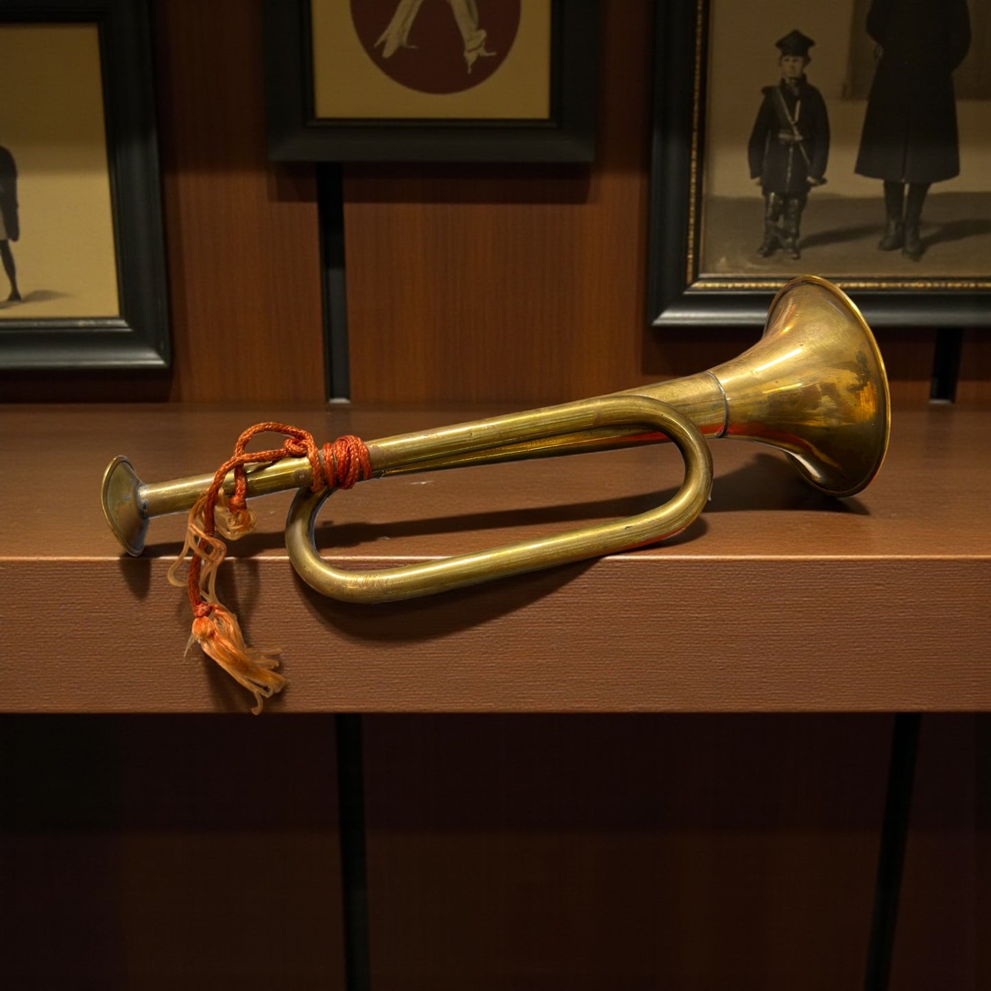 Vecchia tromba da richiamo 23 cm in ottone