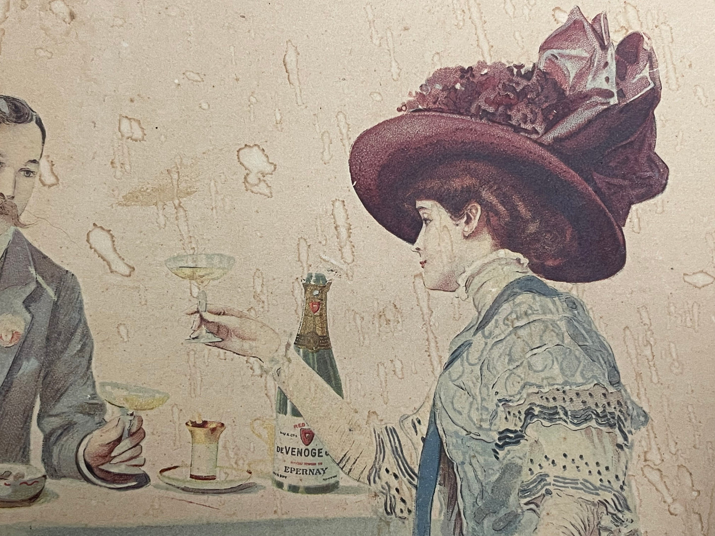 Insegna pubblicitaria 1900 Champagne