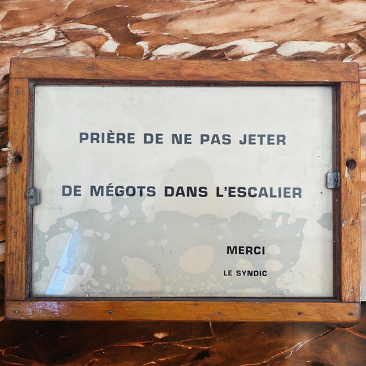 Quadro anni 60 non gettare mozziconi