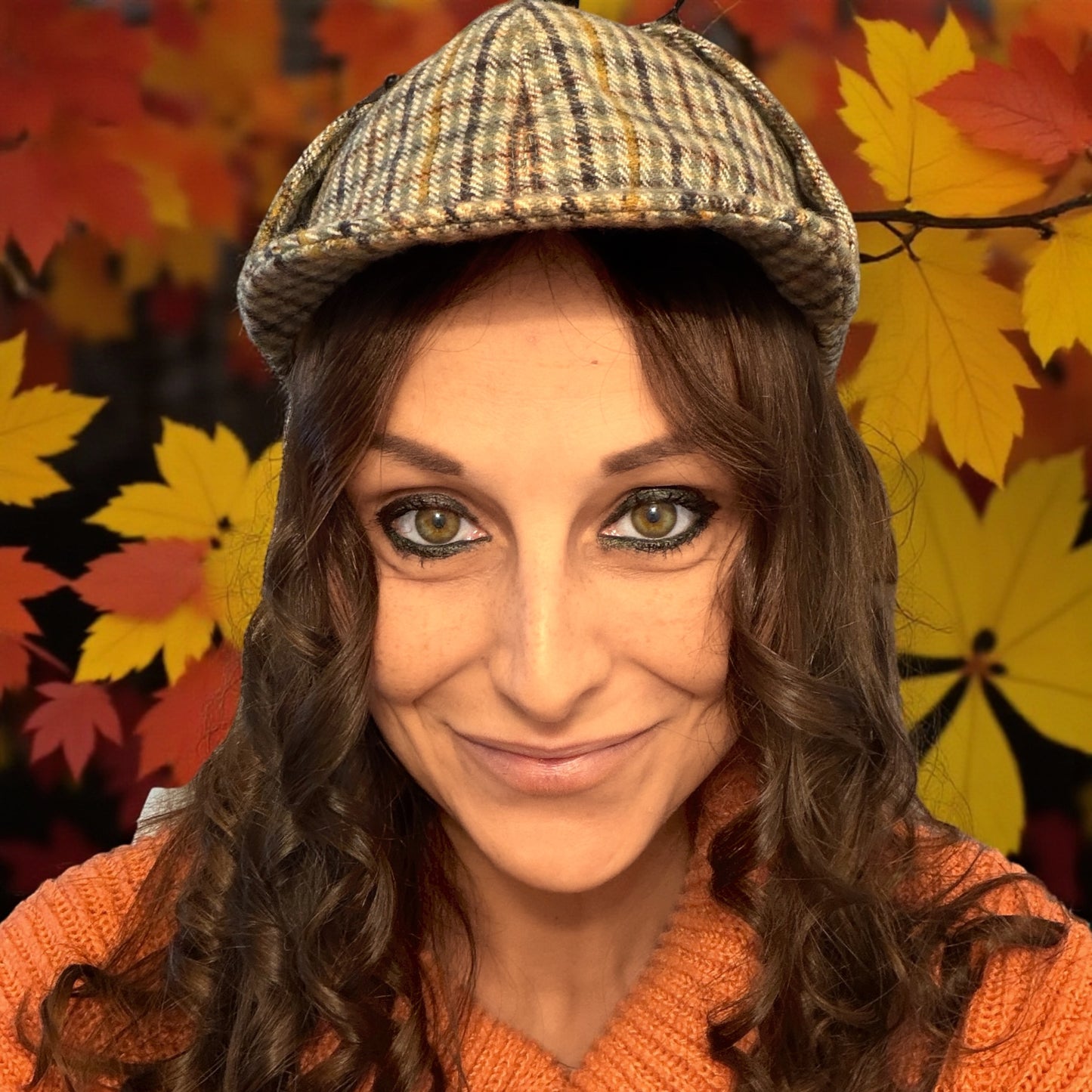 Cappello Sherlock in tweed vintage anni 80