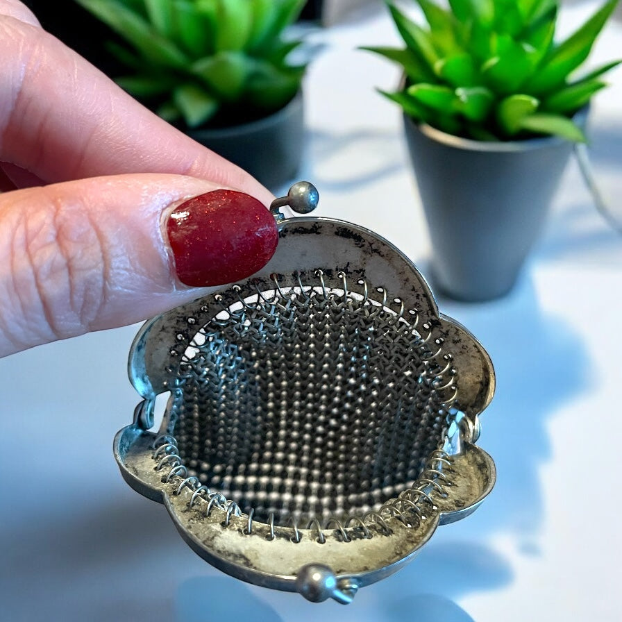 Borsellino porta monete argentato, anni ‘20 - ‘30