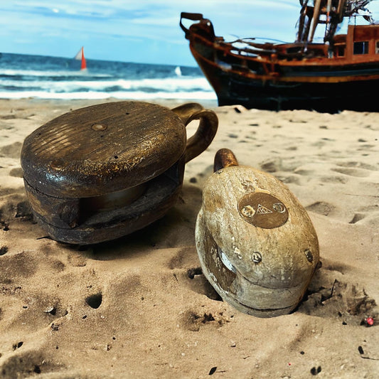 Pair of old nautical blocks