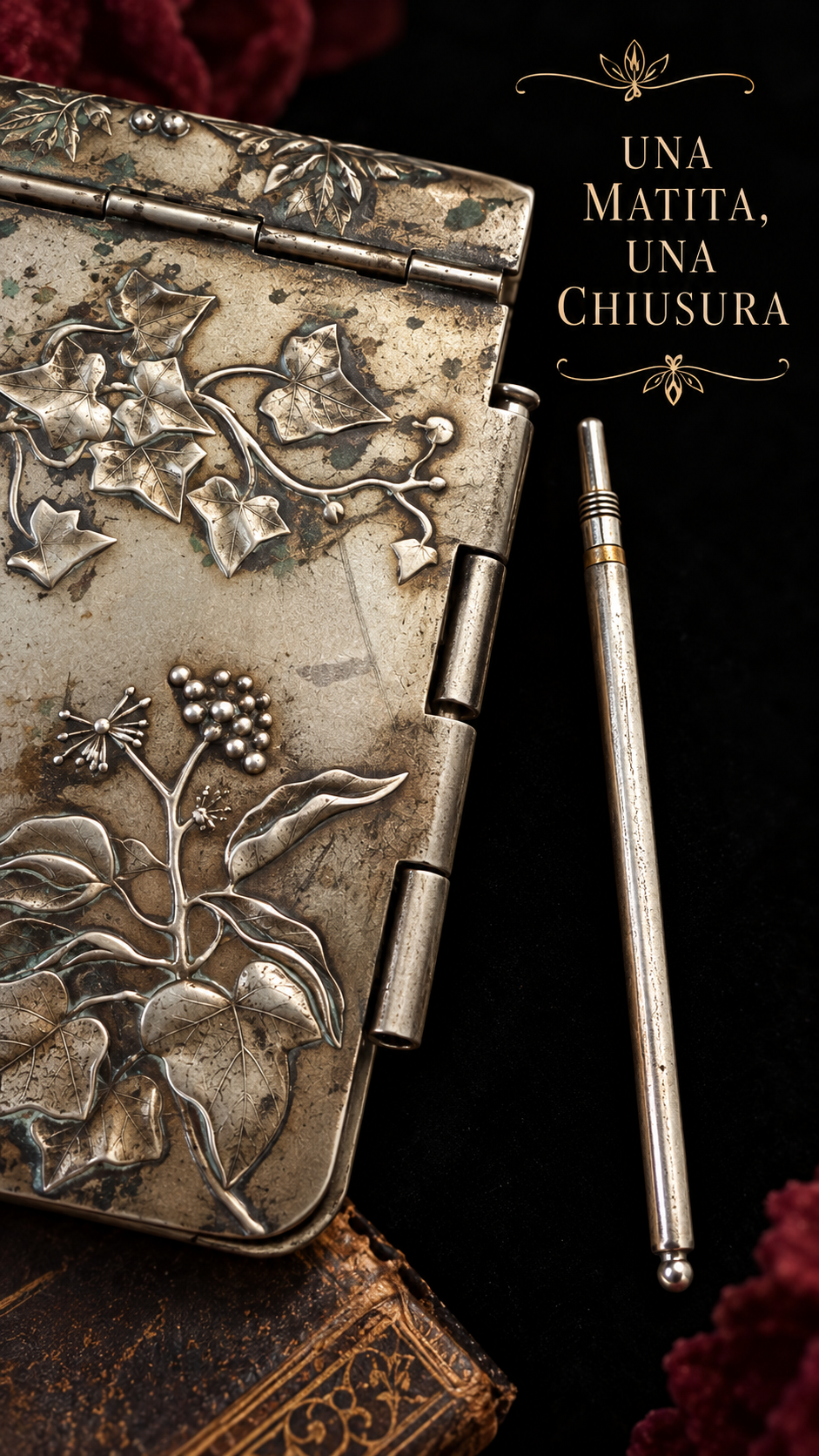 Antico Carnet de Bal Liberty con decorazione bifacciale e note private