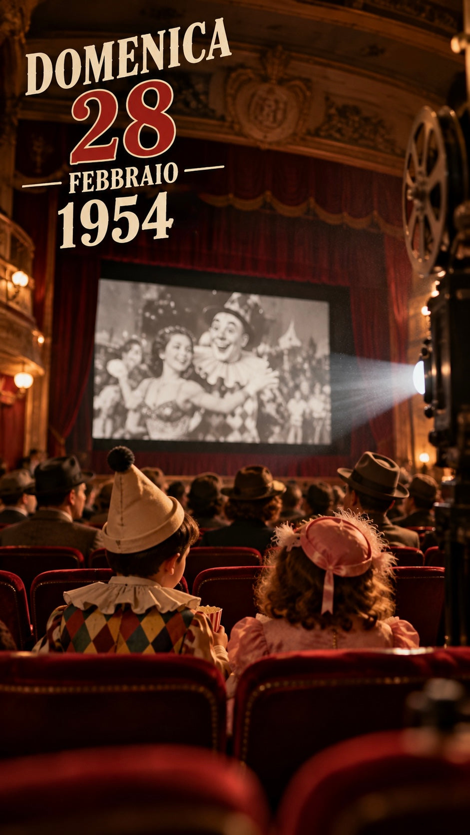MEMORABILIA 1954 cartonato lotteria di Carnevale al SuperCinema Campana