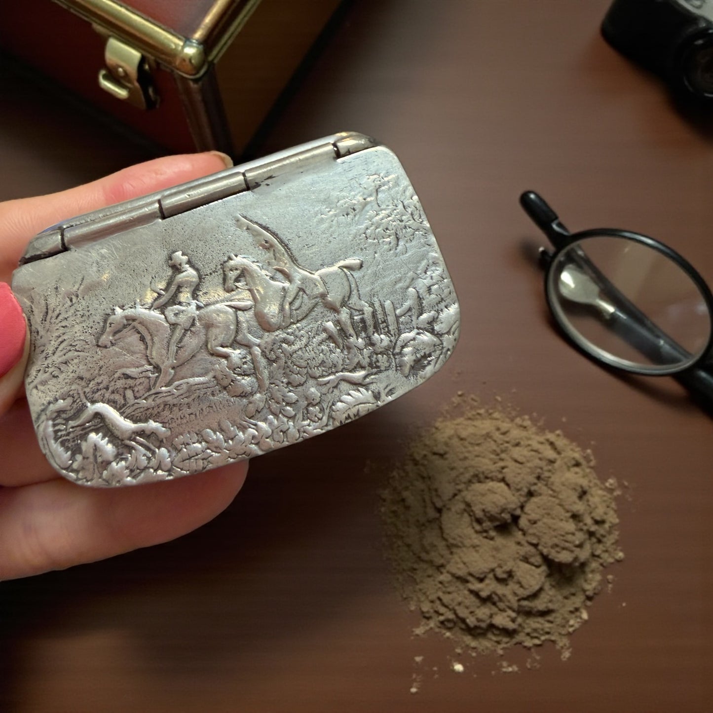 Tabacchiera Snuff box in Cornish Pewter, anni ‘60, puro British