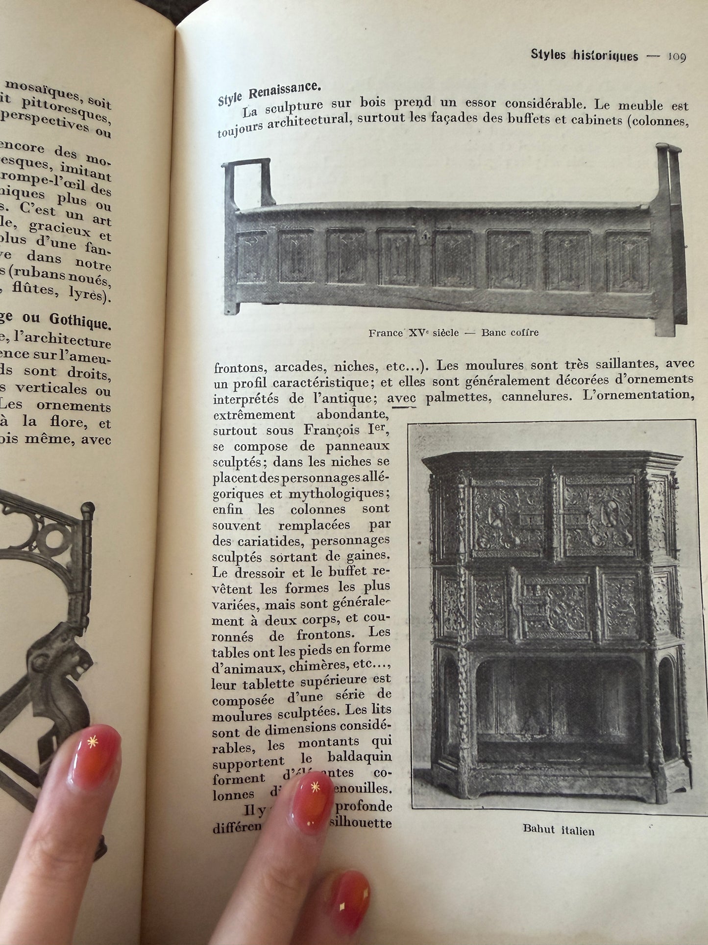 Libro antico sul management della Casa, 1928, illustrazioni in bianco e nero e planches a colori