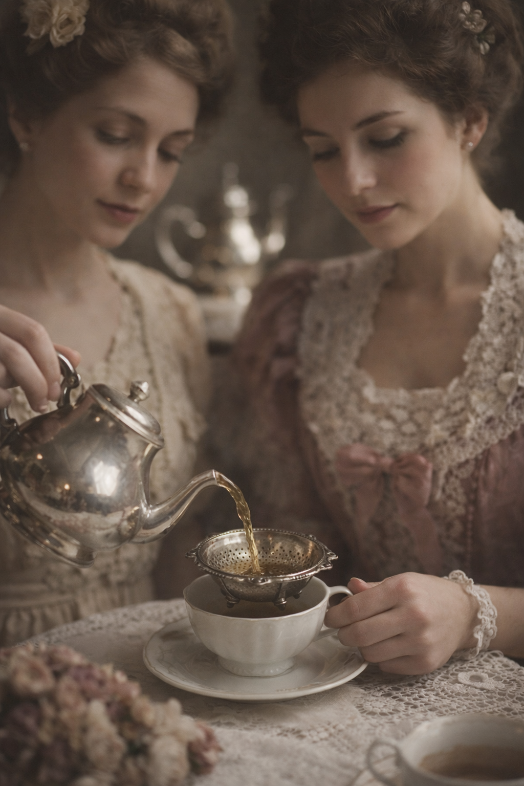 Antico pezzo d’argenteria passe-thé colino primo ‘900