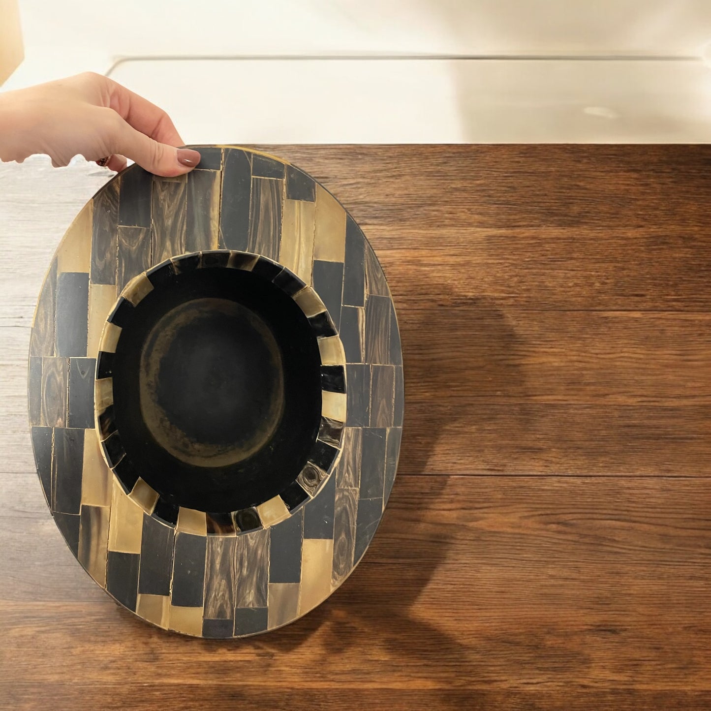 Cappello in legno pietrificato seau a glacé anni 50