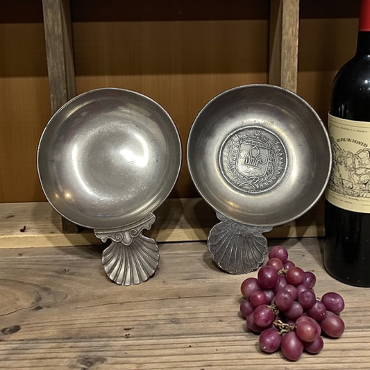 Coppia di taste-vin francesi argentati