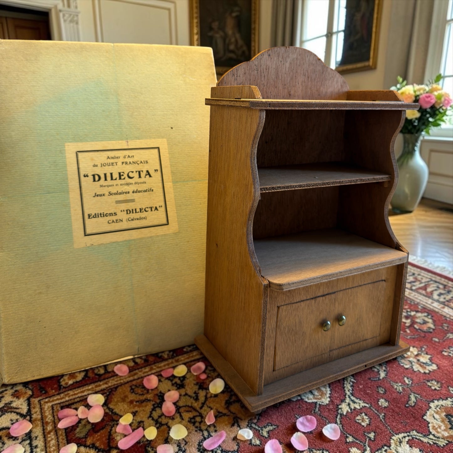Buffet credenza casa delle bambole smontabile, legno, Dilecta prima metà ‘900