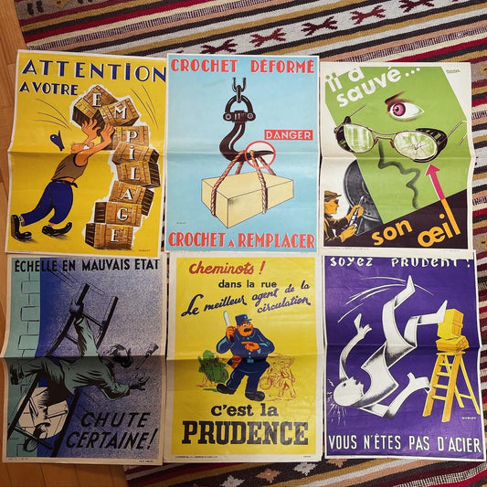 60's Safety Poster Collection