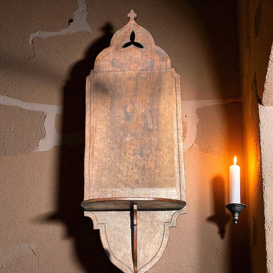 Mensola devozionale da muro in legno, ca anni ‘30