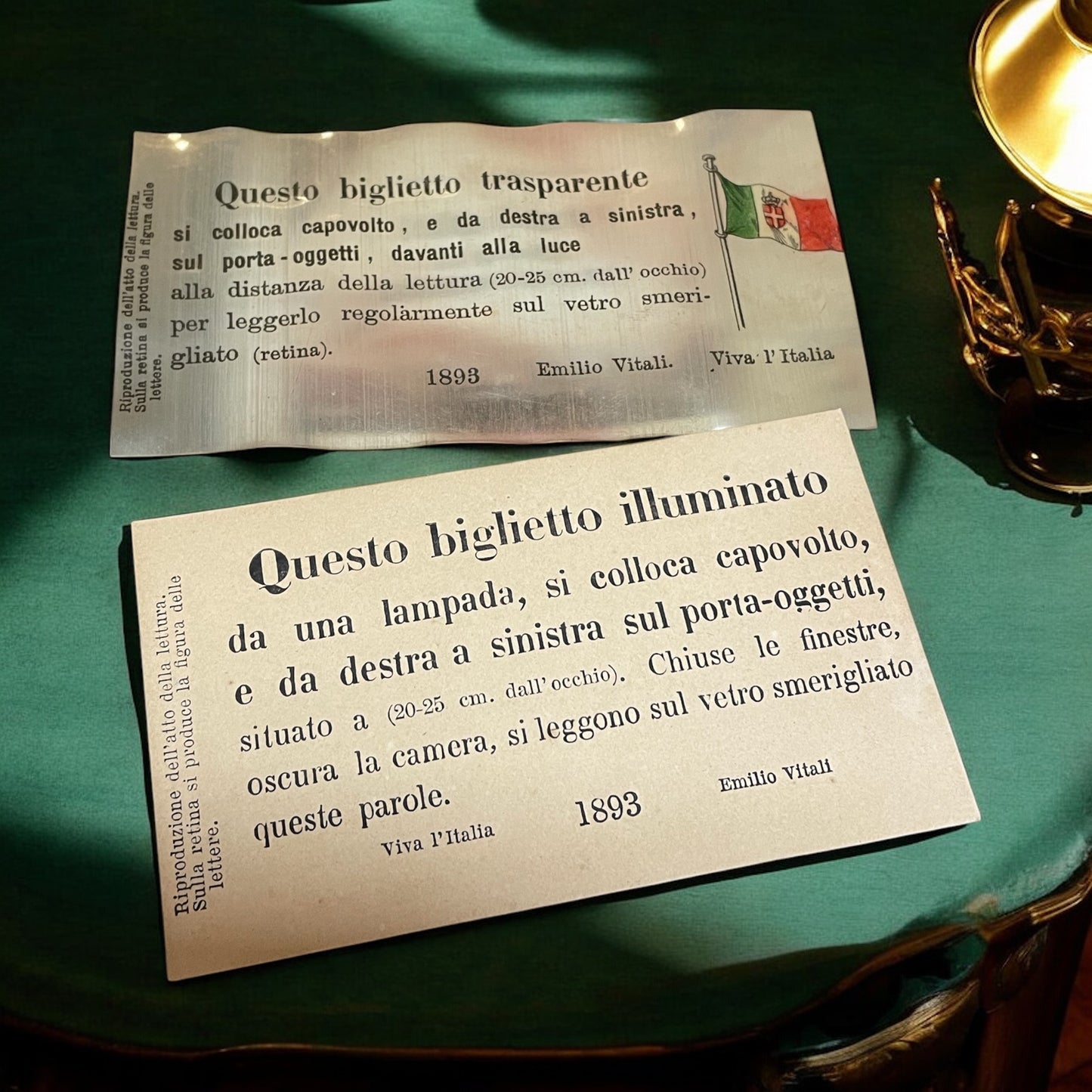 Antico set da ottico optometrista, lenti in cofanetto 1893