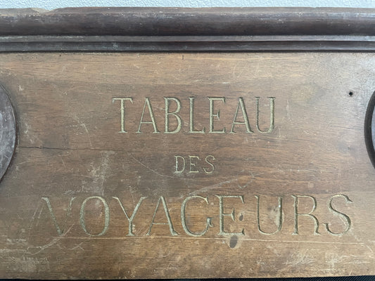Testata bacheca stazione - tableau des voyageurs, fine ‘800