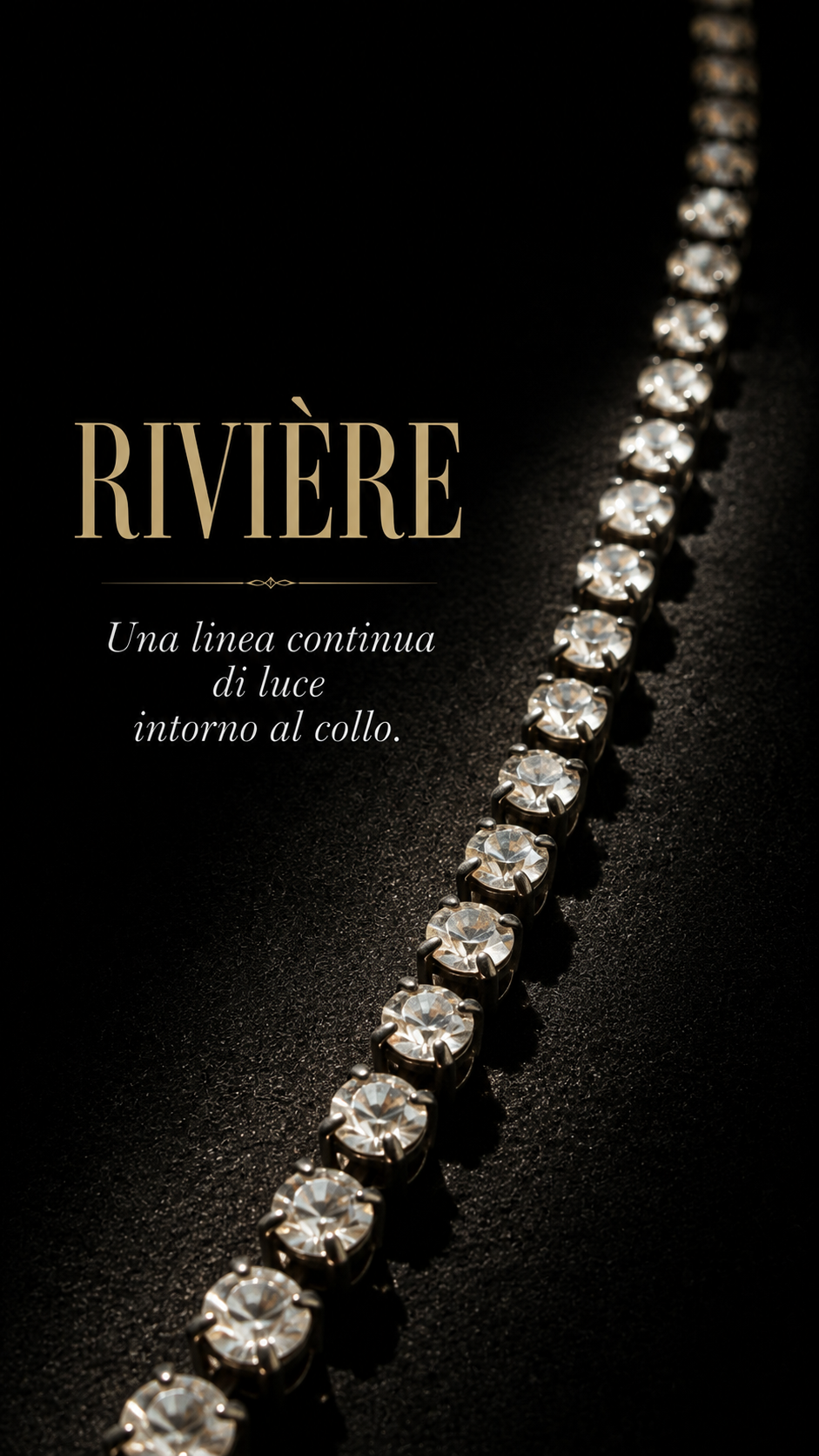 Collana “Rivière” strass incastonati a griffes, anni ‘40 ras du cou