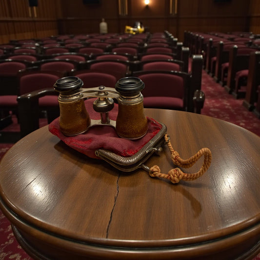 Antico binocolo da opera fine ‘800 primo ‘900 con custodia originale