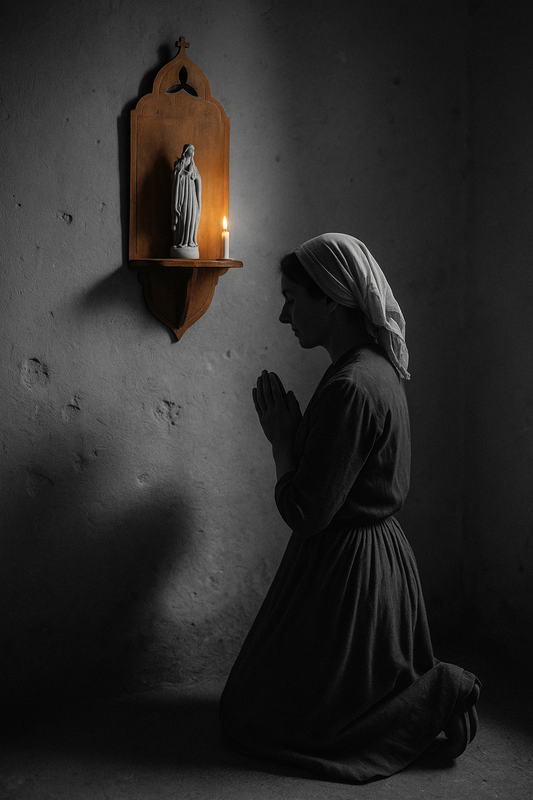 Mensola devozionale da muro in legno, ca anni ‘30