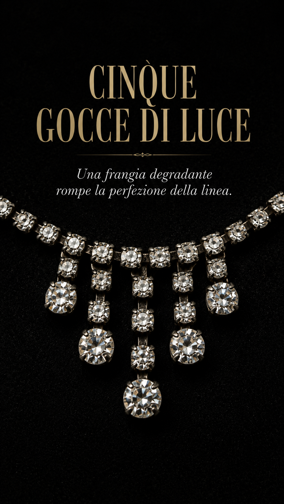 Collana “Rivière” strass incastonati a griffes, anni ‘40 ras du cou