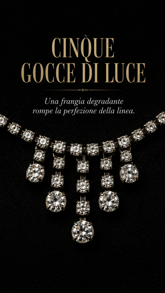 Collana “Rivière” strass incastonati a griffes, anni ‘40 ras du cou