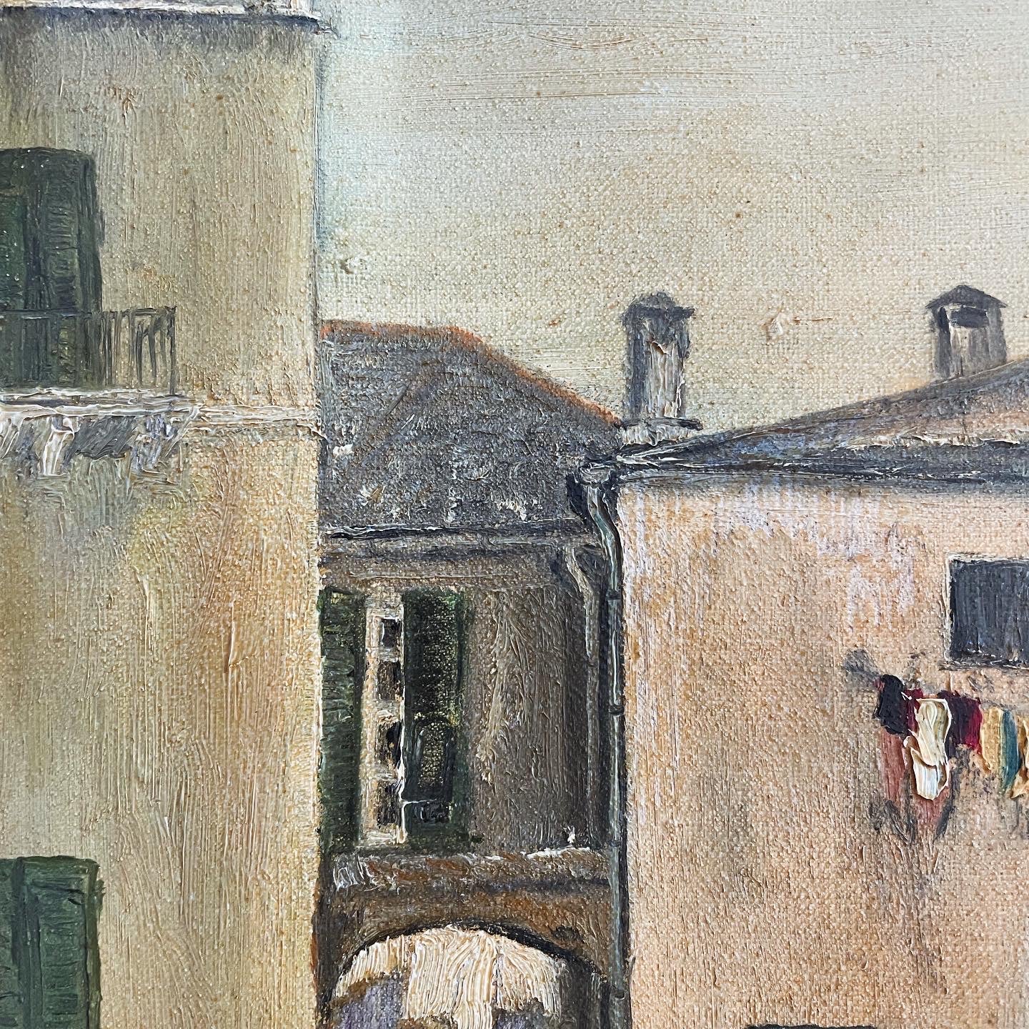 Franzitto 1975 oil on canvas old city