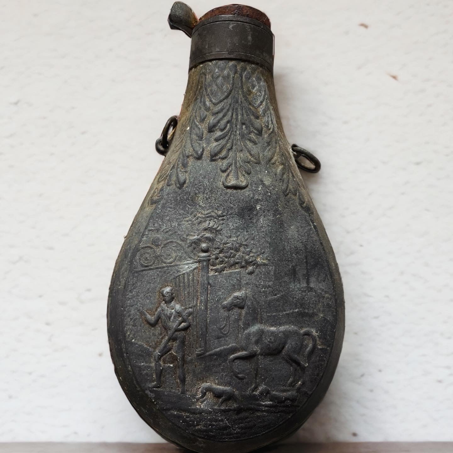 Ancient gunpowder flask