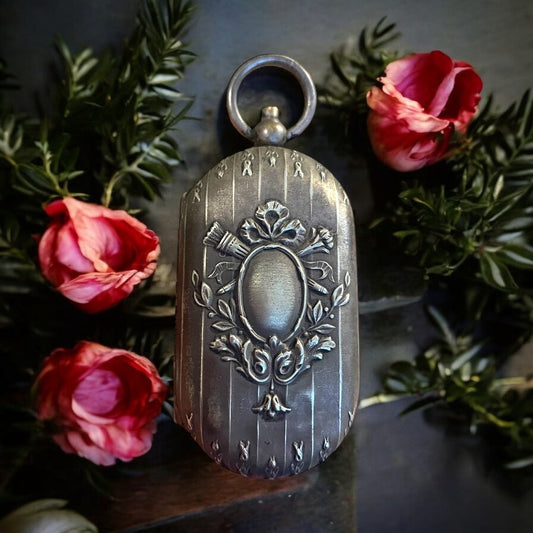 Antico porte - louis da chatelaine argentato, ca 1880