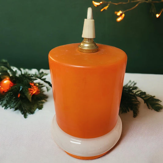 Orange and white lamp 70s