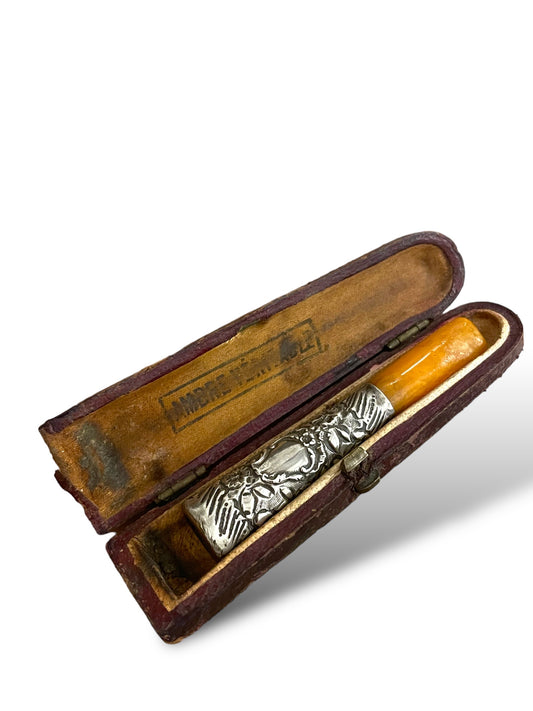 Silver and Amber Mouthpiece