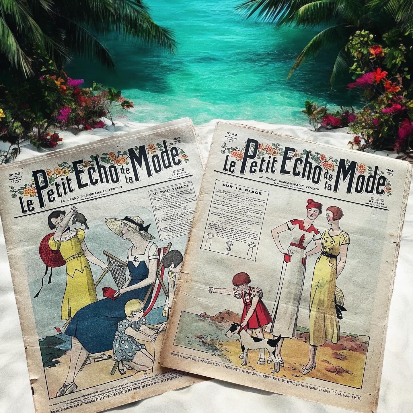 Two old issues of the 30s Fashion magazine