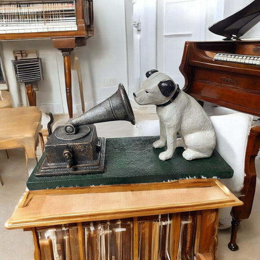 Scultura ghisa Nipper e grammofono, La Voce Del Padrone