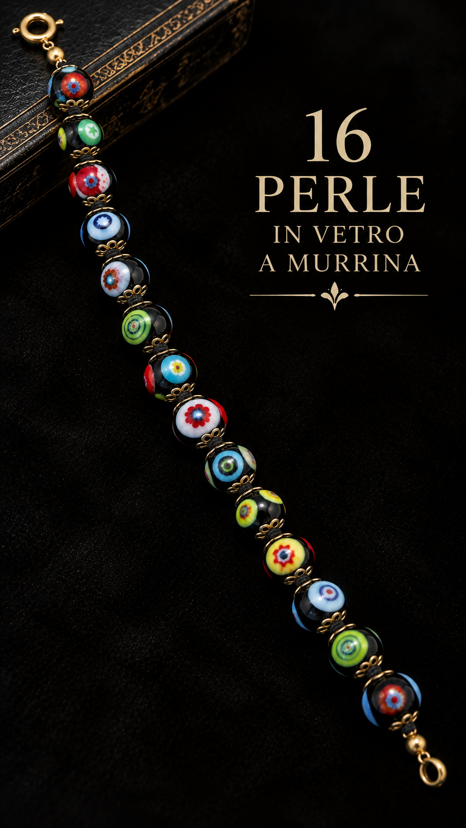 Bracciale vintage murrine millefiori