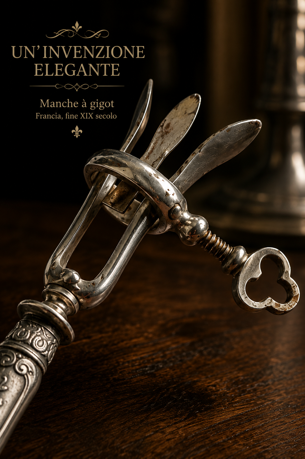 Manche à gigot Art Nouveau fine ‘800 - primo ‘900 per servire il cosciotto