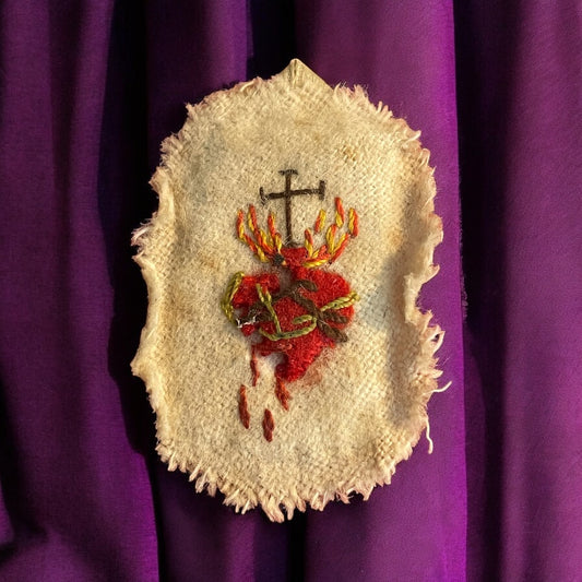 Scapolare devozionale sacro fine ‘800 francese