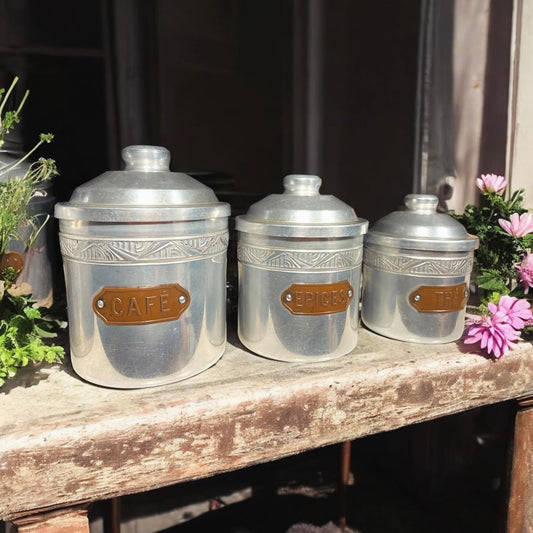 Set of 6 Provencal kitchen jars