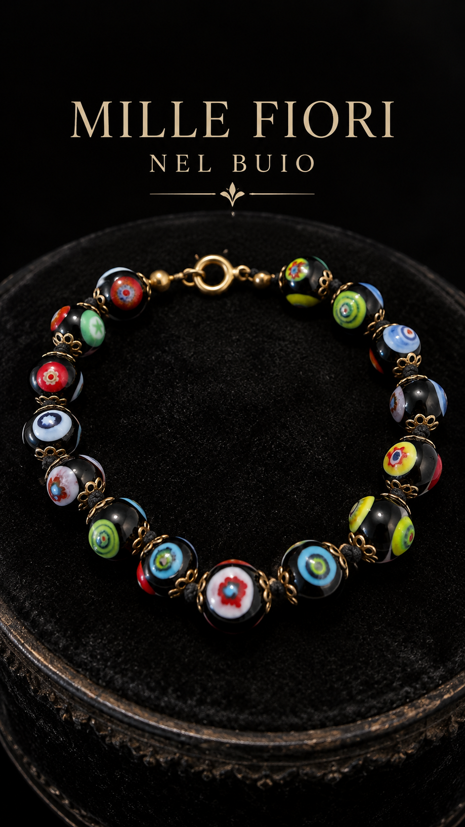 Bracciale vintage murrine millefiori