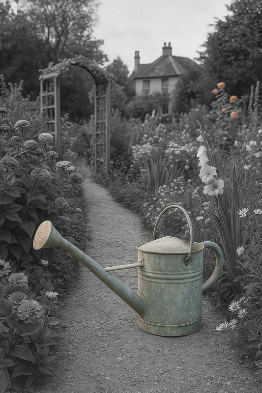 Antico annaffiatoio in zinco d’epoca originale anni ‘30