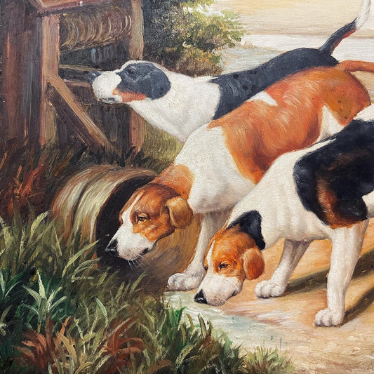 Antico dipinto su tavoletta 1900